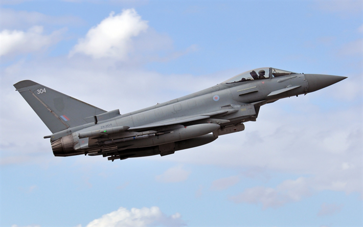 Eurofighter Typhoon, taistelija, sotilaslentokoneiden, combat aviation, FGR4, Royal Air Force, RAF, Eurofighter GmbH