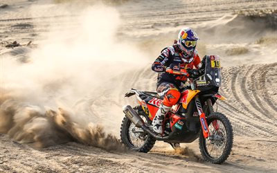 Antoine Meo, 4k, rally raid, 2018 bikes, Dakar Rally, rider, Red Bull KTM Rally Factory Racing, Dakar 2018, KTM 450 Rally Factory, KTM