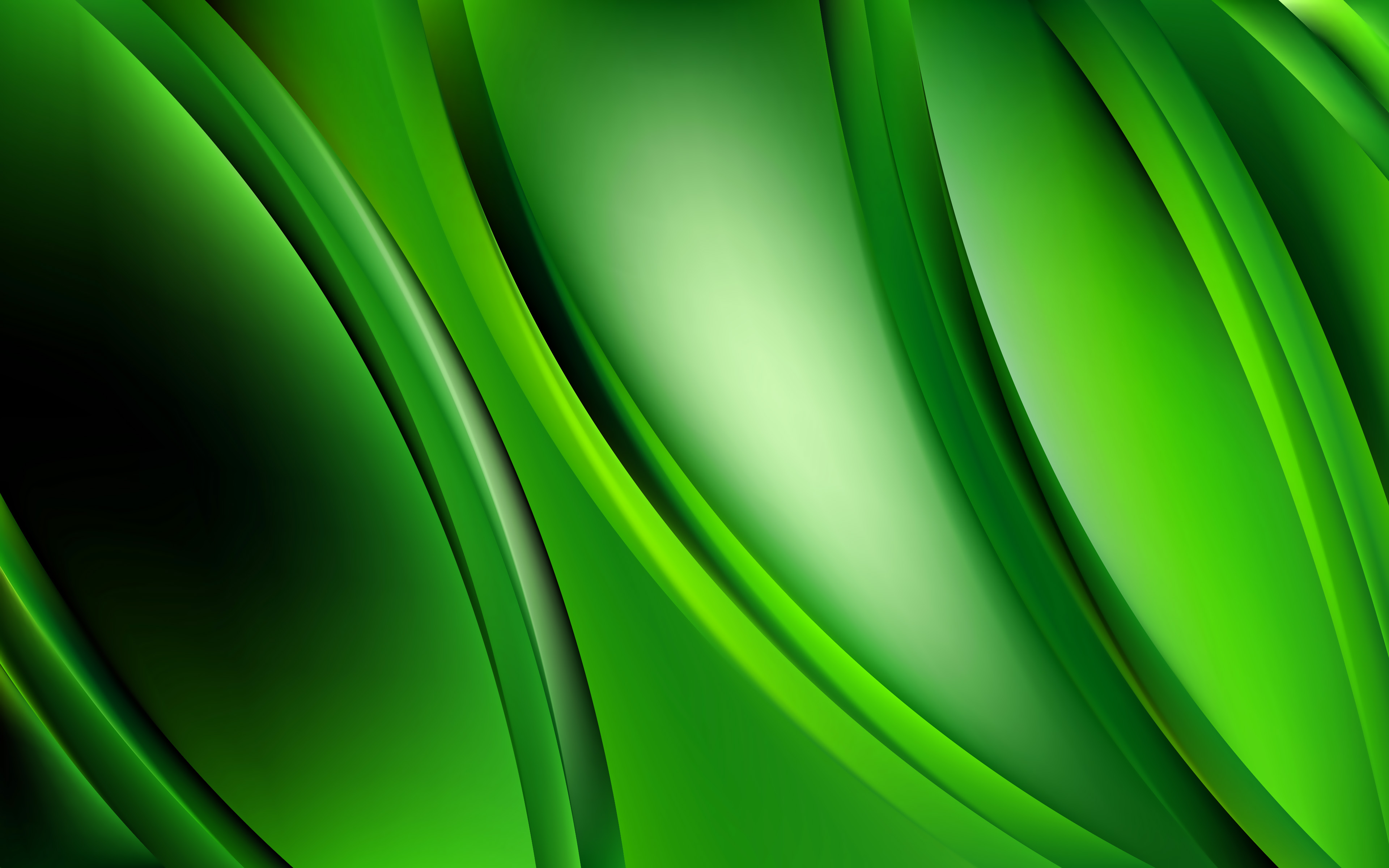 Download Wallpapers Green Abstract Waves 4k 3d Art Abstract Art