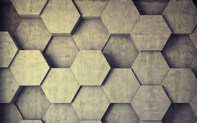 concrete honeycomb texture, concrete hexagons texture, 3d concrete honeycomb, stone honeycomb background, stone honeycomb texture, 3d wall, concrete wall texture, concrete honeycomb 3d texture