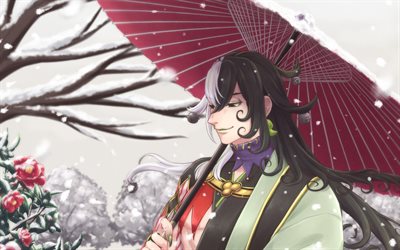 Ashiya Douman, snowfall, TYPE-MOON, Fate Grand Order, Alter Ego-class, winter, manga, Fate Series, Ashiya Doman