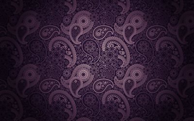 purple paisley texture, purple paisley ornament, paisley pattern, paisley texture, purple paisley background, paisley ornament