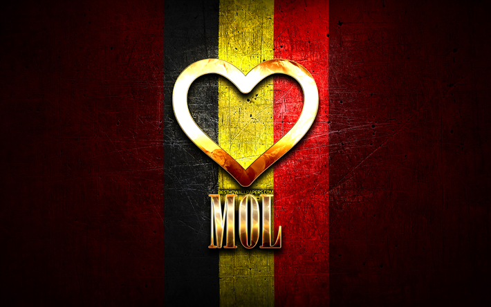 amo mol, citt&#224; belghe, iscrizione dorata, giorno di mol, belgio, cuore d oro, mol con bandiera, mol, citt&#224; del belgio, citt&#224; preferite, love mol
