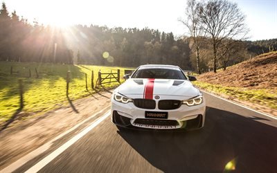 BMW M4, 2018, MH4, racing bil, sport coupe, tuning M4, Manhart Racing, Tyska bilar, road, hastighet, BMW