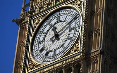 Big Ben, London, chapel, Westminster Palace, England, Great Britain, Neo Gothic