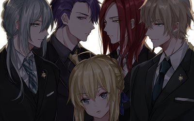 Kader Grand Sipariş, Saber, Archer, Assassin, t&#252;m karakterler, sanat, anime karakterleri
