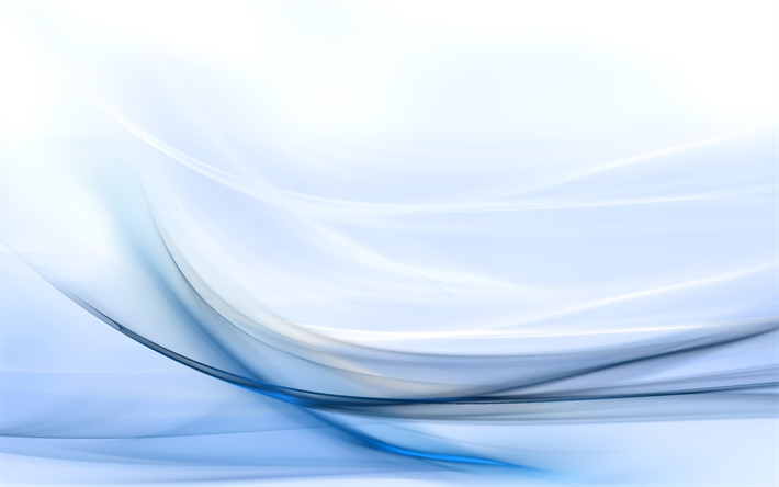 des vagues d&#39;un bleu, abstrait, les vagues, les courbes, cr&#233;atif, fond bleu, art