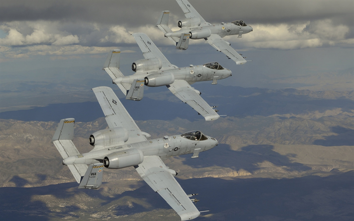 Fairchild Republic A-10 Thunderbolt II, American attack aircraft, link, US Air Force, A-10, strike aviation, USA