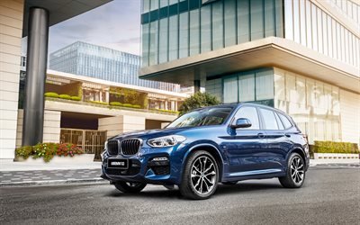BMW X3M, 2018, G08, الأزرق كروس, السيارات الألمانية, الزرقاء الجديدة X3, BMW