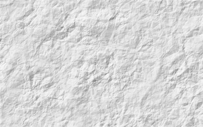 blanco de papel arrugado, macro, papel blanco, de textura, de color blanco, textura vintage, papel arrugado, texturas de papel
