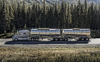 ボルボ860, 2019, 輸送燃料, 米国, タンクトラック, 道列車, 新しいグレーのボルボ860, 新しいトラック, ボルボ