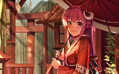 Miia, manga, Daily Life With A Monster Girl Wiki, Lamia, kimono, Snake Girl, Mia