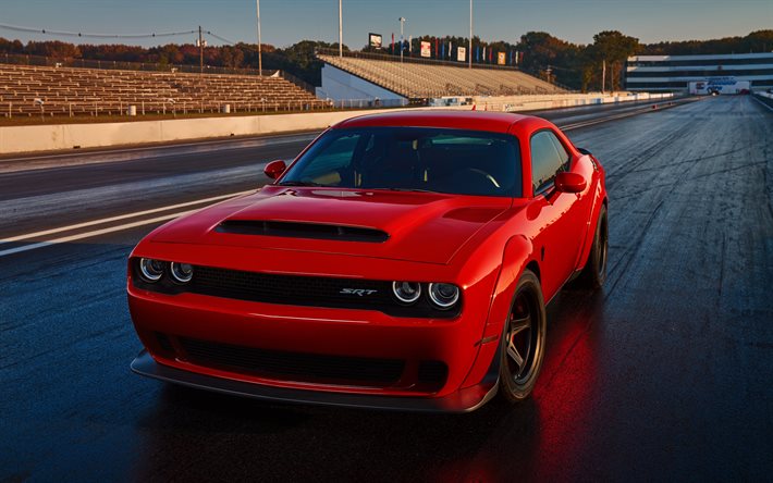 Dodge Charger SRT Demon, red sports coupe, race car, tuning Charger SRT, american sports cars, Dodge