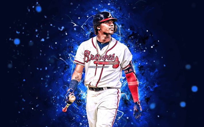 Download wallpapers Ronald Acuna, 4k, MLB, Atlanta Braves, outfielder ...
