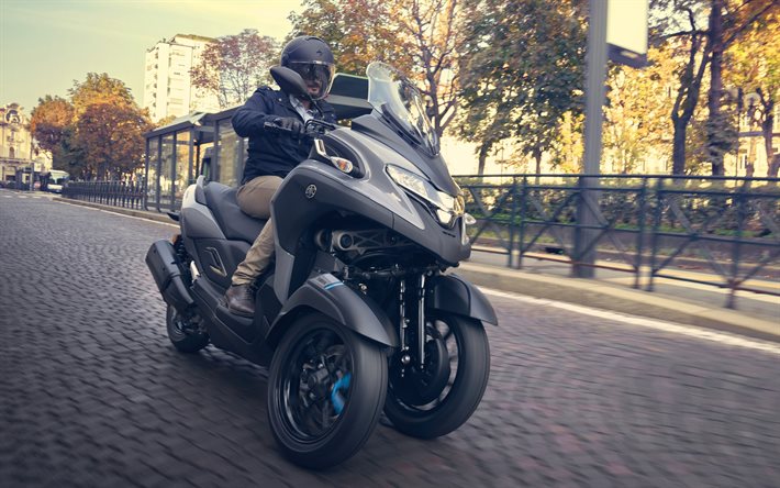 Yamaha Tricity 300, 2020, esterno, citt&#224;, trasporti, triciclo scooter, YAM MW300, Tricity 300, giapponese, scooter, Yamaha