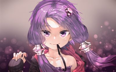 Yuzuki Yukari, Vocaloid, purple hair, manga, Voiceroid