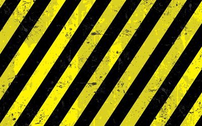 amarillo negro grunge textura, construcci&#243;n, textura, construcci&#243;n de fondo, amarillo con l&#237;neas negras, grunge arte