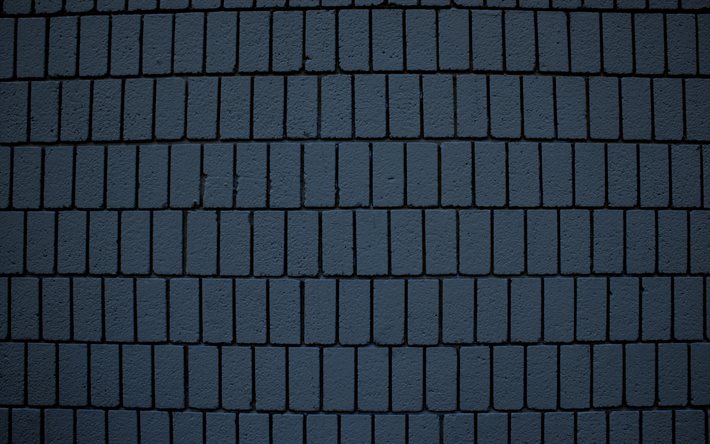 bleu, brique texture, brique de fond, mur de briques, texture, vertical briques texture, bleu briques