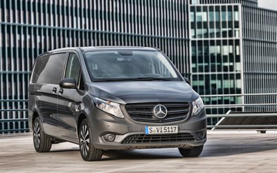 Mercedes-Benz Vito Fourgon, 4k, frais de transport, 2020 voitures, minibus, 2020 Mercedes-Benz Vito, voitures allemandes, Mercedes