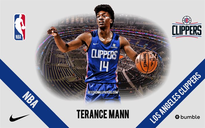 Terance Mann, de Los Angeles Clippers, Jugador de Baloncesto Estadounidense, la NBA, retrato, estados UNIDOS, el baloncesto, el Staples Center, de Los Angeles Clippers logotipo