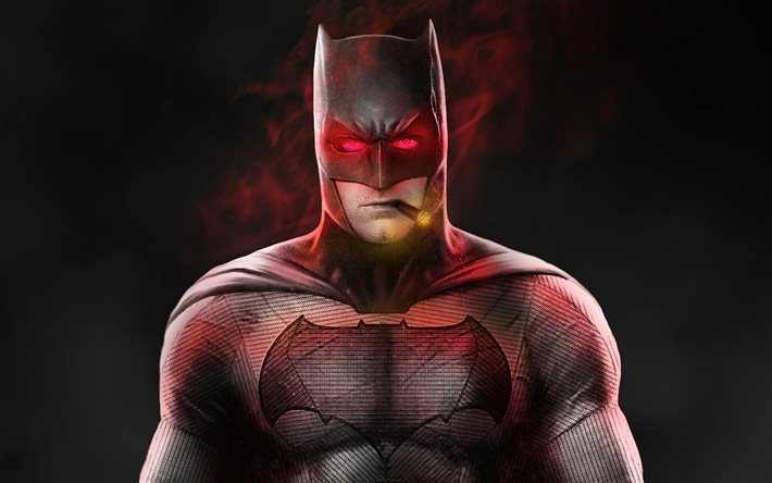 Batfleck, 4k, supeheroes, Batman, konstverk, Robert Pattinson, Bat-man