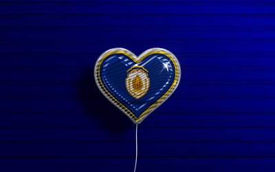 I Love Springfield, Massachusetts, 4k, palloncini realistici, sfondo di legno blu, citt&#224; americane, bandiera di Springfield, palloncino con bandiera, bandiera springfield, Springfield, citt&#224; degli Stati Uniti