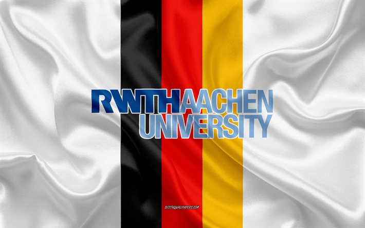Embl&#232;me de l&#39;Universit&#233; RWTH Aachen, drapeau allemand, logo de l&#39;Universit&#233; RWTH Aachen, Aix-la-Chapelle, Allemagne, Universit&#233; RWTH Aachen