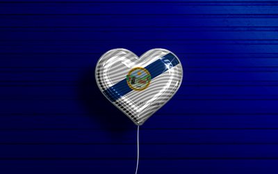 Amo Temecula, California, 4K, palloncini realistici, fondo di legno blu, citt&#224; americane, bandiera di Temecula, palloncino con bandiera, Temecula, citt&#224; degli Stati Uniti