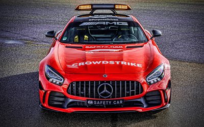 Mercedes-AMG GT R, 4k, front view, FIA F1 Safety Car, 2021 cars, C190, HDR, 2021 Mercedes-AMG GT R, german cars, Mercedes