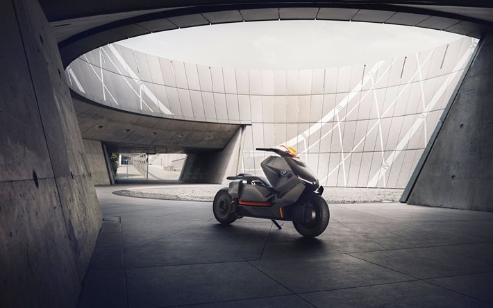 BMW Motorrad Concept Link, 2017 bikes, electric scooter, BMW