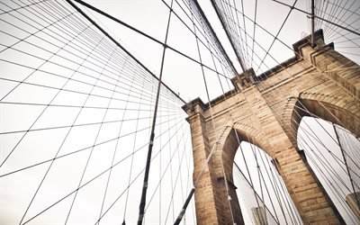 Brooklyn Bridge, New York, Brooklyn, USA, metropolis