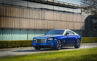 Rolls-Royce Wraith, 2017, Luksusautojen, coupe, sininen, Wraith