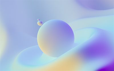 Purple 3d ball, background with a ball, 3d drop, falling 3d drop, purple drop
