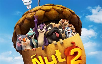 The Nut Job 2, Nutty by Nature, 2017, squirrel, Surly, rat, Buddy