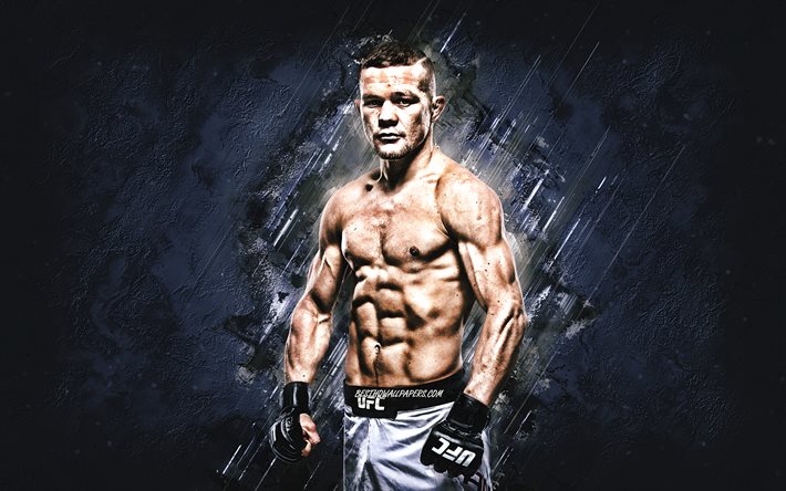 petr yan, ufc, russische k&#228;mpfer, mma, blue stone background, ultimate fighting championships