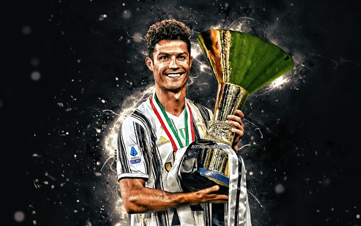 Cristiano Ronaldoカップ, 4k, ユヴェント2020年まで均一な, CR7, ポルトガル語サッカー選手, イタリア, ユヴェント, ユベントスFC, Cristiano Ronaldo, サッカー, CR7ゃ, サッカー星, シリーズ, Cristiano Ronaldo4K, 白ネオン
