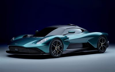 2022, Aston Martin Valhalla, 4k, vista frontal, exterior, nuevo verde Valhalla, supercar, Valhalla exterior, autos deportivos brit&#225;nicos, Aston Martin