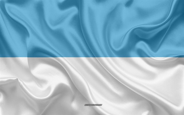 マナウレの旗, 4k, シルクの質感, マナウレ, コロンビアの都市, マナウレ旗, コロンビア