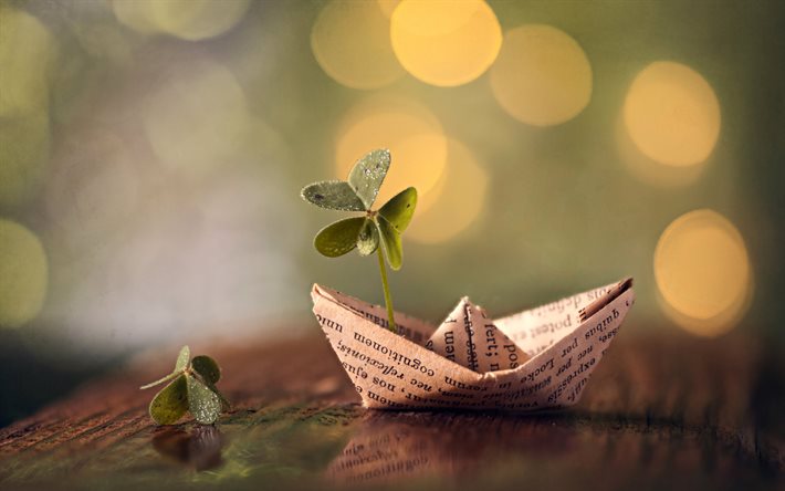 paper boat, green leaf, growth concepts, travel concepts, tourism, travel