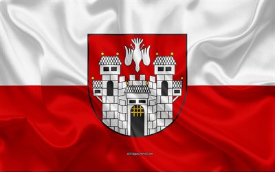 Flag of Maribor, 4k, silk texture, Maribor, Slovenian city, Maribor flag, Slovenia
