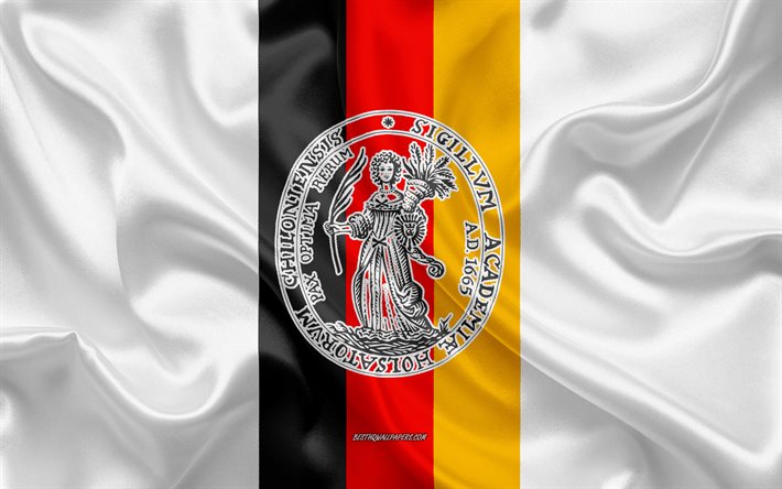 Emblema dell&#39;Universit&#224; di Kiel, bandiera tedesca, logo dell&#39;Universit&#224; di Kiel, Kiel, Germania, Universit&#224; di Kiel