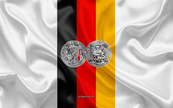 Emblema dell&#39;Universit&#224; Martin Luther di Halle-Wittenberg, bandiera tedesca, logo dell&#39;Universit&#224; Martin Luther di Halle-Wittenberg, Germania, Universit&#224; Martin Luther di Halle-Wittenberg