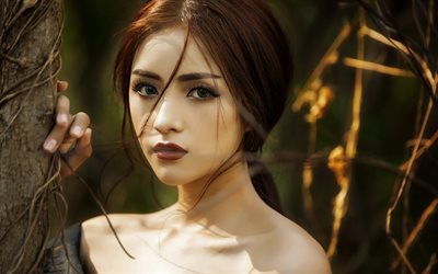 Mai Anh Quyen, fashion models, 4k, beauty, actress, girls