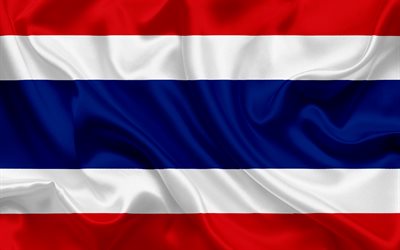 Thailand flag, Thailand, Asia, Shekh flag, national symbols, flag of Thailand