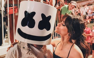 Camila Cabello, Marshmello, DJ, celebrity, DJ Marshmello