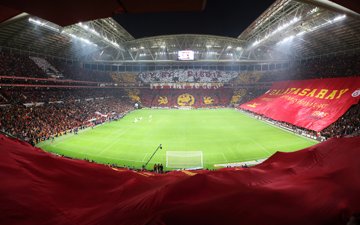 Turk Telekom Stadium Stadium of Galatasaray, Ali Sami Yen Spor Kompleksi, Galatasaray SK, football stadium, Istanbul, Turkey, stands, modular show, true football fans