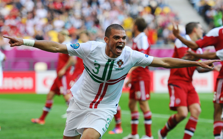 Pepe, match, Portugals Landslag, m&#229;l, Kepler Laveran de Lima Ferreira ComM, fotboll, fotbollsspelare, Portugisisk fotboll