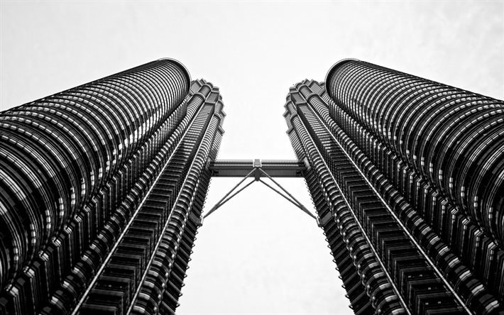 Kuala Lumpur, in Malesia, grattacieli, Torri Petronas