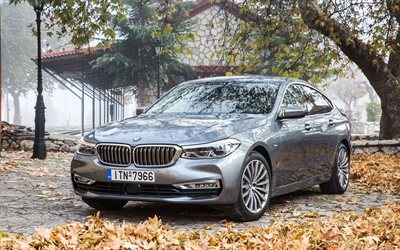 4k, BMW 630i Gran Turismo, autumn, 2018 cars, german cars, Luxury Line, BMW