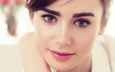 Lily Collins, 4k, portrait, 2018, Hollywood, american actress, beauty